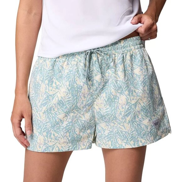 Columbia Women's PFG Rugged Water Printed Short Marlin Palm Size XL 2" Inseam - Picture 2 of 4